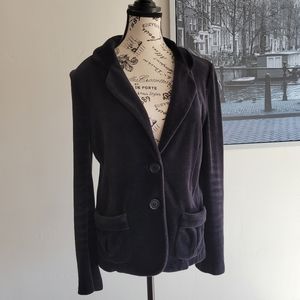 BCBG MaxAzria Black Velvet Jacket/Blazer Size M
